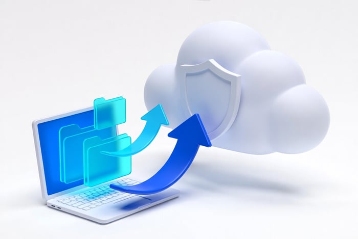 Cloud backup service illustration