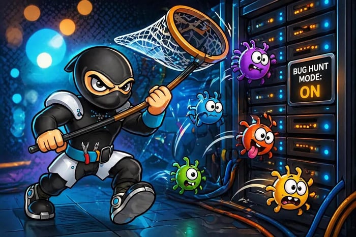 PC Ninja technician hunting for software bugs after a Windows update